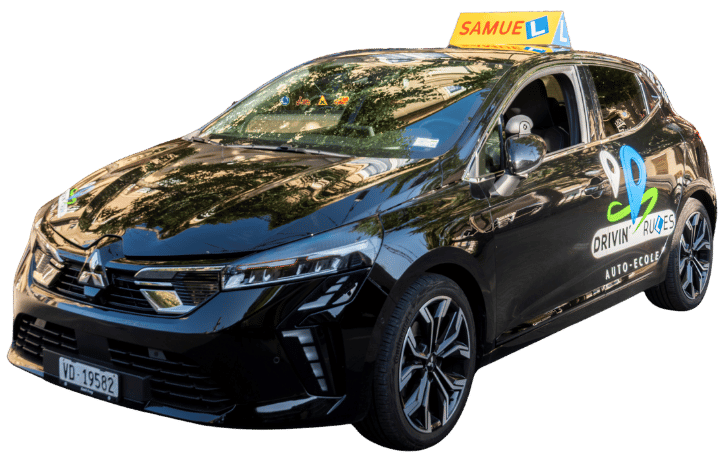 Voiture Mitsubishi de l'auto-école de la Sallaz