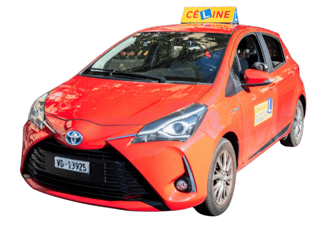 Voiture Toyota de l'auto-école de la Sallaz